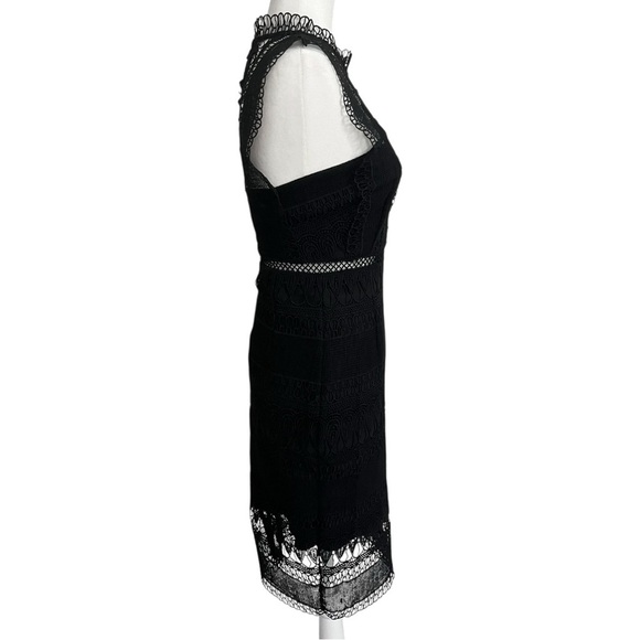 Bardot Mariana Black Lace Sleeveless Size XS US 4 Cocktail Sheath Dress NWT - Picture 6 of 14